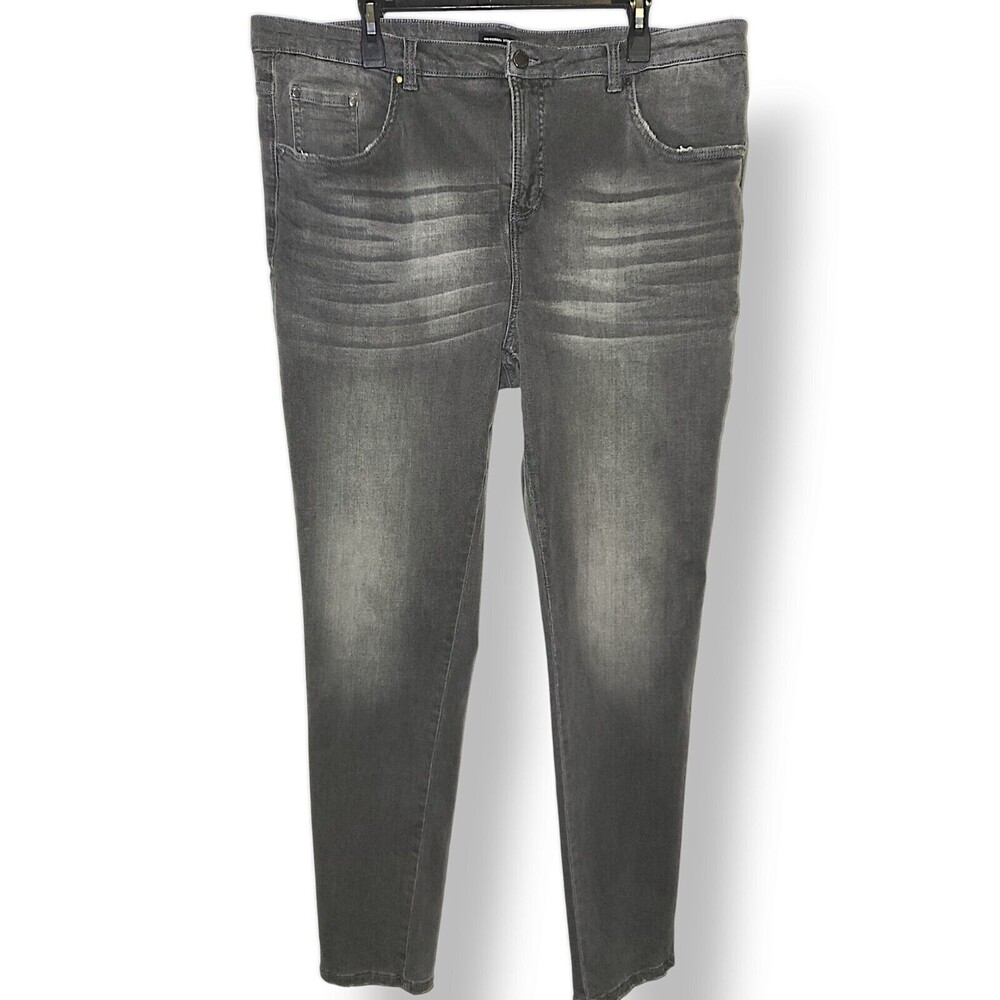 Universal Standard Women's High-Rise 5 Pocket VintageLogan Jeans In Gray…